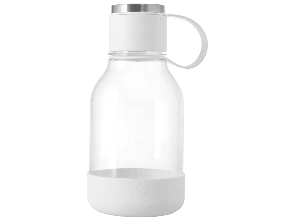 Бутылка для воды 2-в-1 Dog Bowl Bottle со съемной миской для питомцев, 1500 мл, белый с гравировкой
