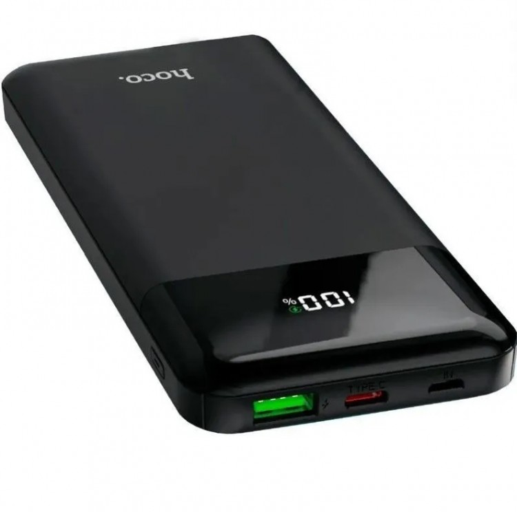 Внешний АКБ HOCO J102 Cool Figure 10000mAh, 1xUSB, 1xUSB-C, 3А, QC3.0, PD20W, LED, Li-Pol 	